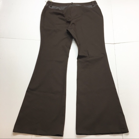 NWT Michael Michael Kors Brown Flare Pants - Picture 4 of 8